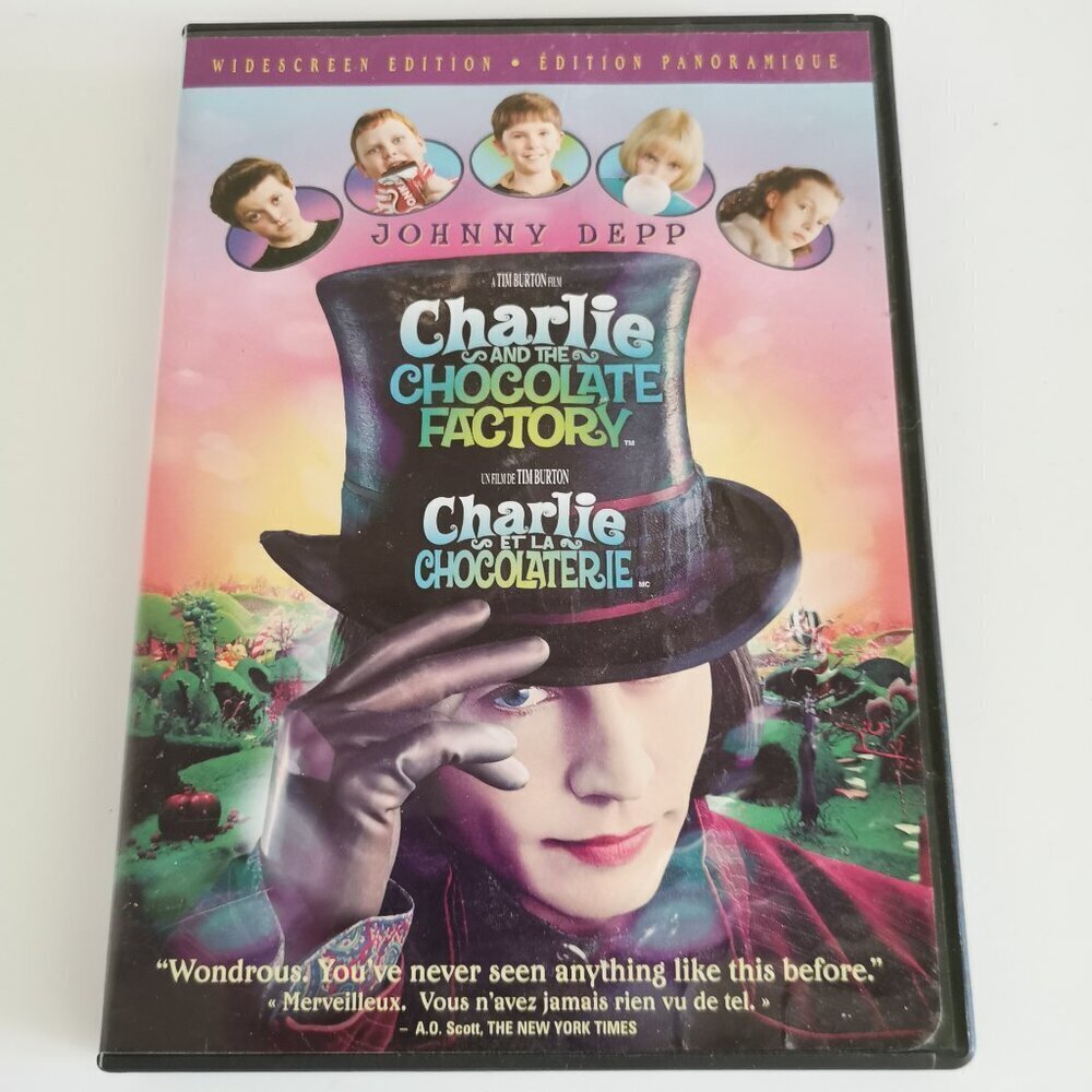 Charlie and the Chocolate Factory DVD Johnny Depp Willy Wonka Kids Movie